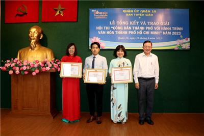 Image: Tổng kết và trao giải Hội thi “Công dân thành phố với hành trình văn hóa Thành phố Hồ Chí Minh” năm 2023 tại Quận 10