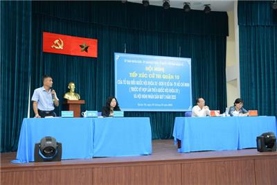 Image: Tổ đại biểu Quốc hội Thành phố Hồ Chí Minh (đơn vị số 4) tiếp xúc cử tri Quận 10 với trước kỳ họp thứ 6, Quốc hội khóa XV