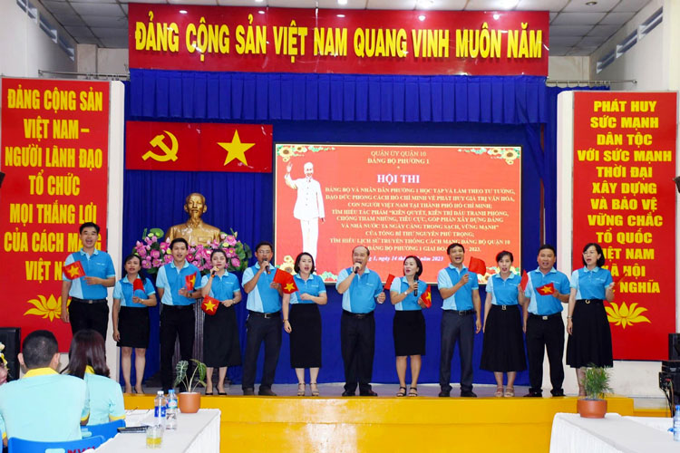 Image: Hội thi “Đảng bộ và Nhân dân Phường 1“ học tập và làm theo tư tưởng, đạo đức, phong cách Hồ Chí Minh về phát huy giá trị văn hóa, con người Việt Nam tại Thành phố Hồ Chí Minh”